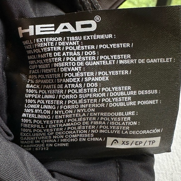 Head Unisex Charcoal Clip-Together Ski Gloves Dupont Sorona Warm & Soft ~ XS - Picture 4 of 8